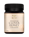 Jar of BeeNZ premium clover honey, perfect for drizzling on to breakfasts, with a sweet floral flavour and that classic clover honey taste.