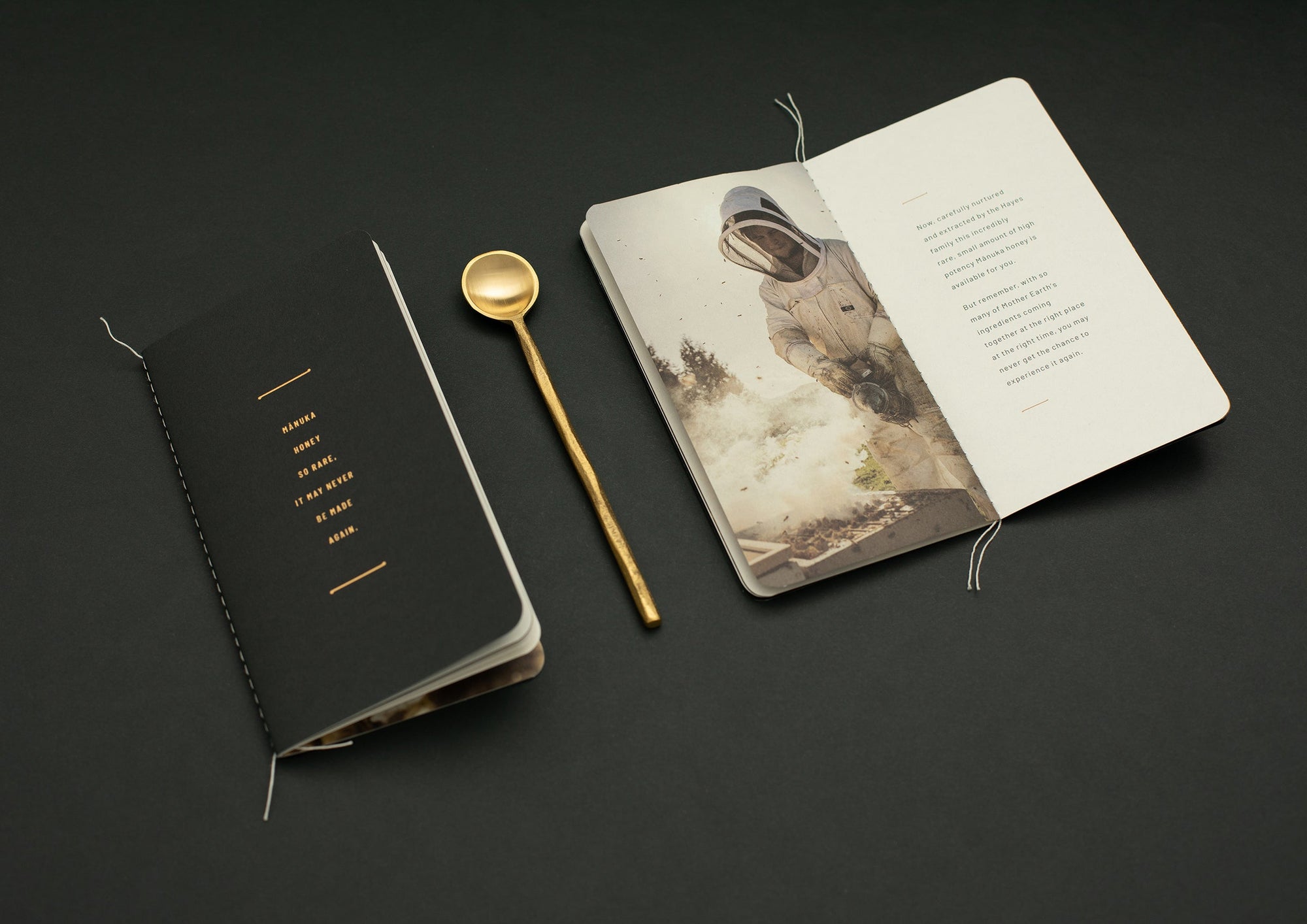 flat lay of manuka honey brochure